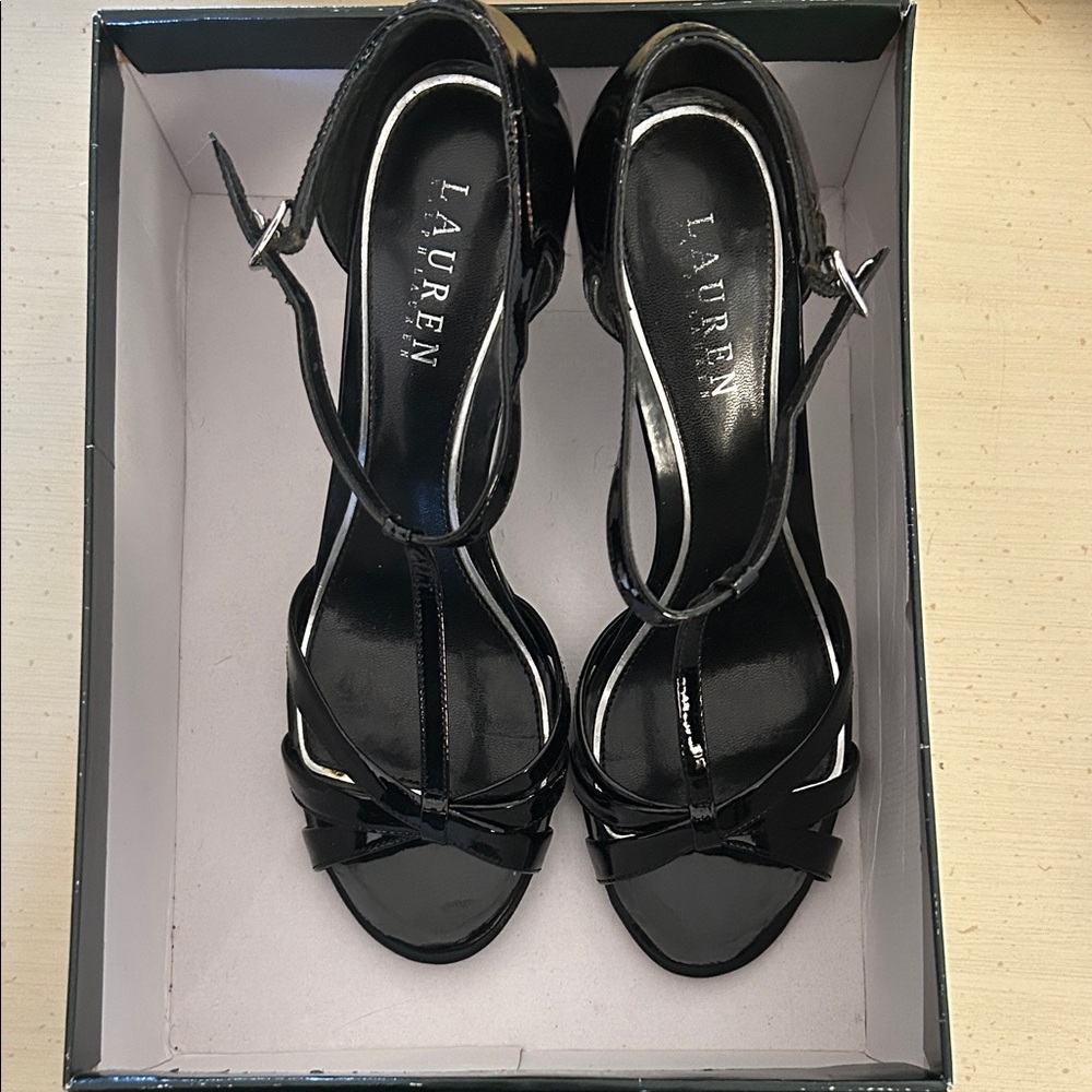 Lauren Ralph Lauren Black Strappy Heels